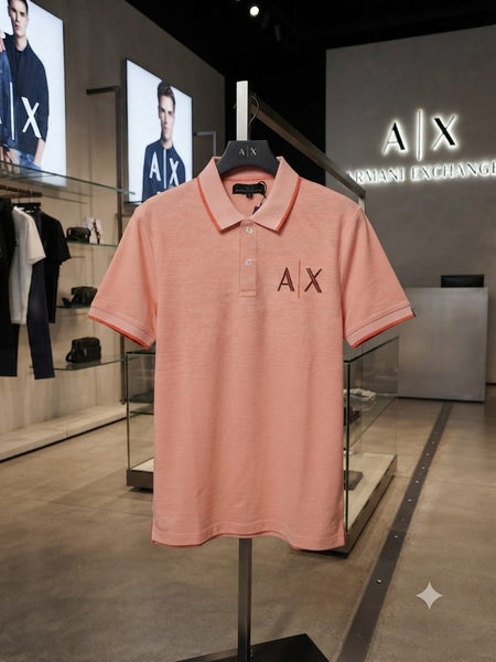 Men Premium Peach Polo T-Shirt – Regular Fit Casual Polo Shirt