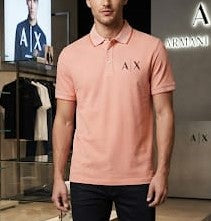 Men Premium Peach Polo T-Shirt – Regular Fit Casual Polo Shirt