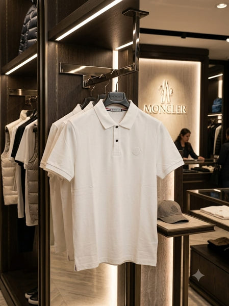 Premium Men's White Polo T-Shirt | Regular Fit | Half Sleeve Casual Polo