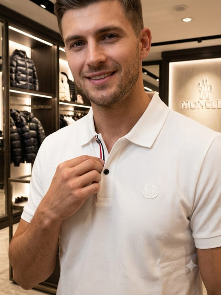 Premium Men's White Polo T-Shirt | Regular Fit | Half Sleeve Casual Polo