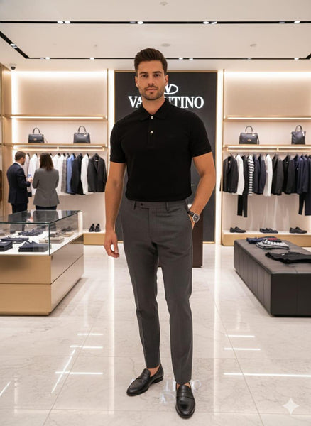 Premium Men's Black Polo T-Shirt | Classic Regular Fit