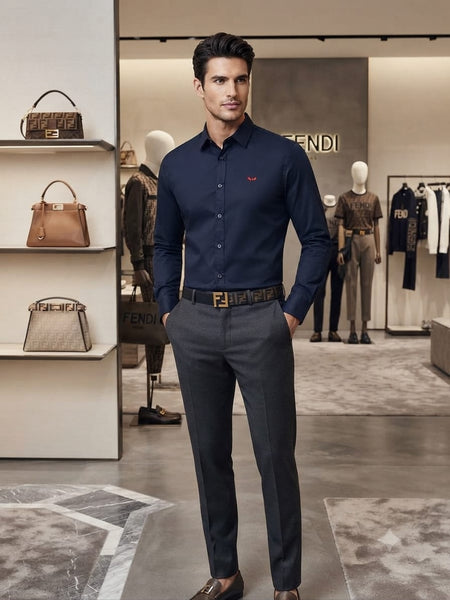 Premium Men's Solid Full Sleeve Formal Shirt