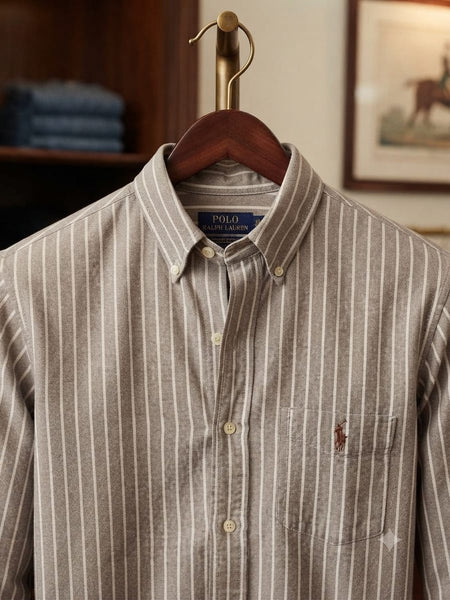 Premium Men's Vertical Stripe Full Sleeve Shirt | Regular Fit Casual Formal Shirt