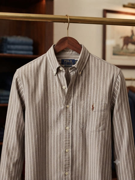 Premium Men's Vertical Stripe Full Sleeve Shirt | Regular Fit Casual Formal Shirt
