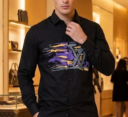 Premium Men's Graphic Print Full Sleeve Shirt | Regular Fit