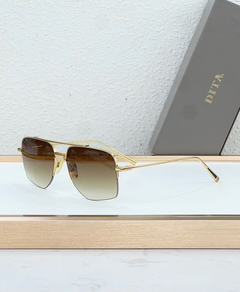 Premium Square Rimless Gradient Sunglasses for Men & Women – Luxury Metal Frame