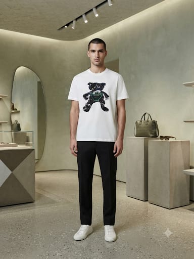 Men Premium White Graphic T-Shirt