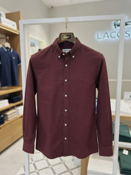 Men Premium Maroon Full Sleeve Casual Shirt