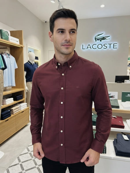 Men Premium Maroon Full Sleeve Casual Shirt