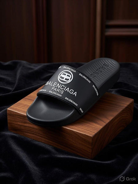 Premium Black Comfort Slide Sandals for Men