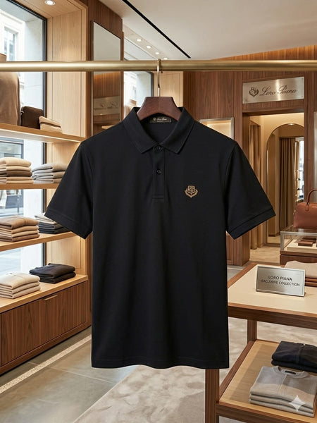 Men Premium Black Polo T-Shirt | Classic Regular Fit | Half Sleeves