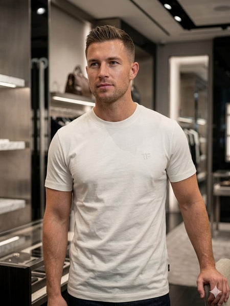 Premium Men Classic Crew Neck T-Shirt Regular Fit | White