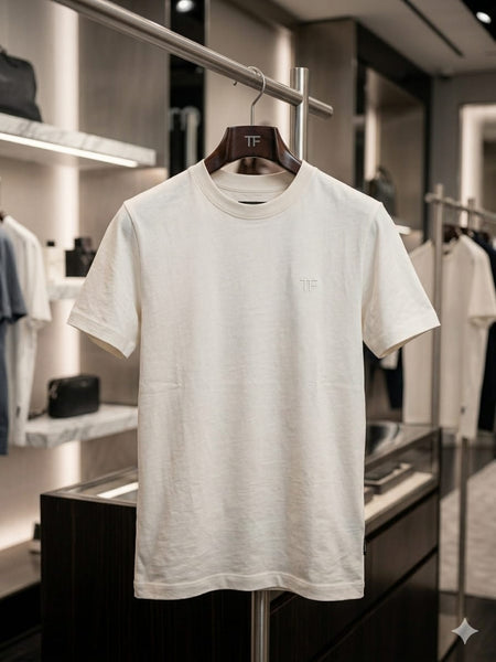 Premium Men Classic Crew Neck T-Shirt Regular Fit | White