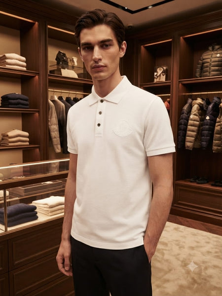 Premium Men Solid Polo T-Shirt – Soft Regular Fit | White