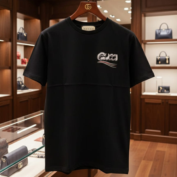 Men Premium Black Crew Neck T-Shirt – Regular Fit | Half Sleeves