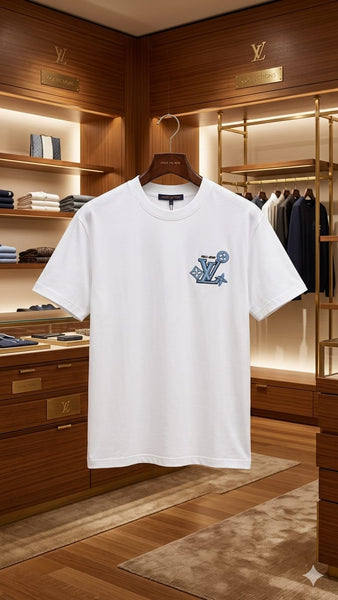 Men's Premium White Graphic Print T-Shirt | Soft Cotton Crew Neck Short Sleeve Tee