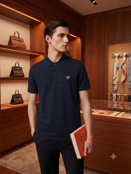 Men Premium Navy Blue Polo T-Shirt