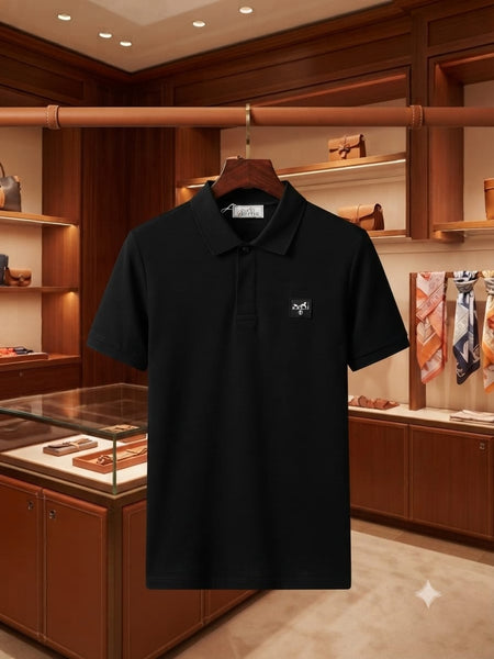 Men Premium Jet Black Polo Shirt