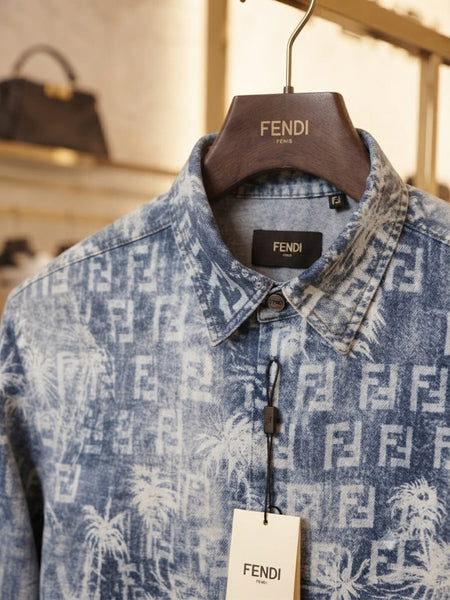 Premium Blue Printed Full Sleeve Shirt with Designer Pattern Stylish Casual Shirt