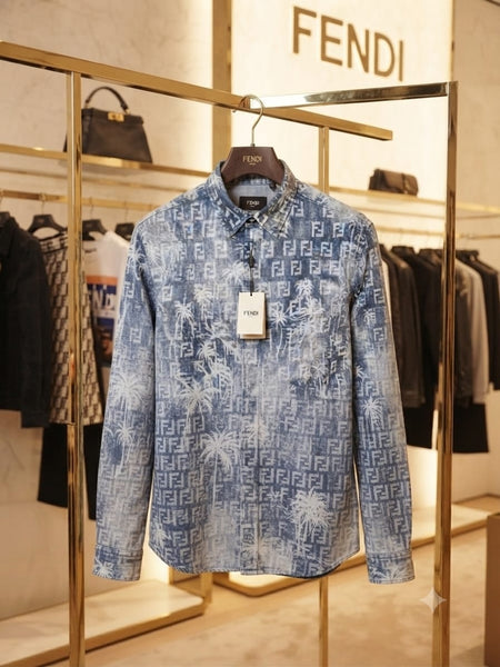 Premium Blue Printed Full Sleeve Shirt with Designer Pattern Stylish Casual Shirt