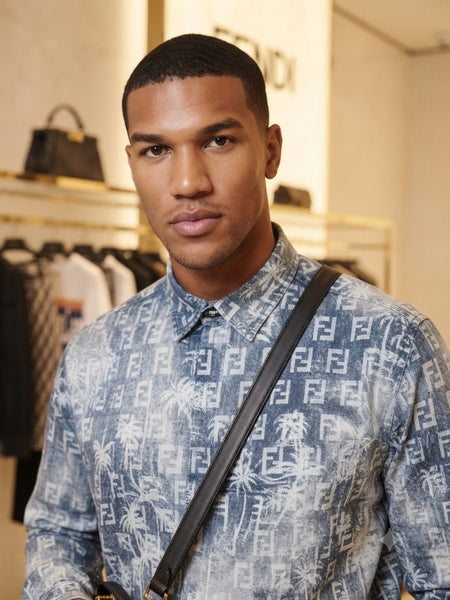 Premium Blue Printed Full Sleeve Shirt with Designer Pattern Stylish Casual Shirt