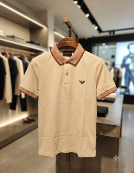 Premium Contrast Collar Polo Shirt | Stylish Half Sleeve Casual T-Shirt
