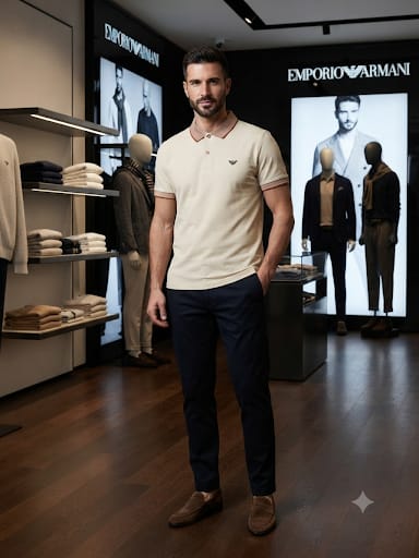 Premium Contrast Collar Polo Shirt | Stylish Half Sleeve Casual T-Shirt