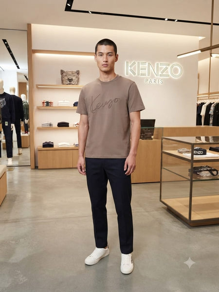 Premium Initial Brand Signature  T-Shirt | Stylish Round Neck Casual Wear Tee