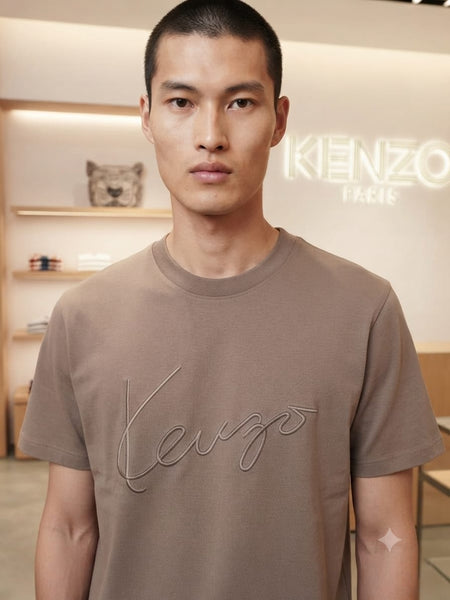 Premium Initial Brand Signature  T-Shirt | Stylish Round Neck Casual Wear Tee