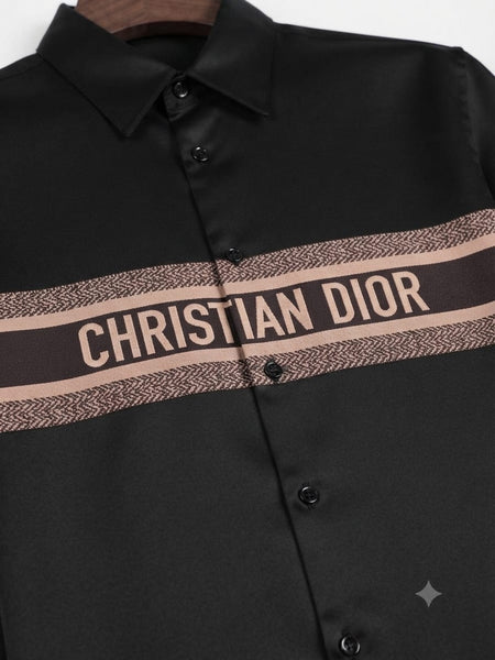 Men Luxury Black Designer Formal Shirt | Premium Full Sleeve Button Down Shirt