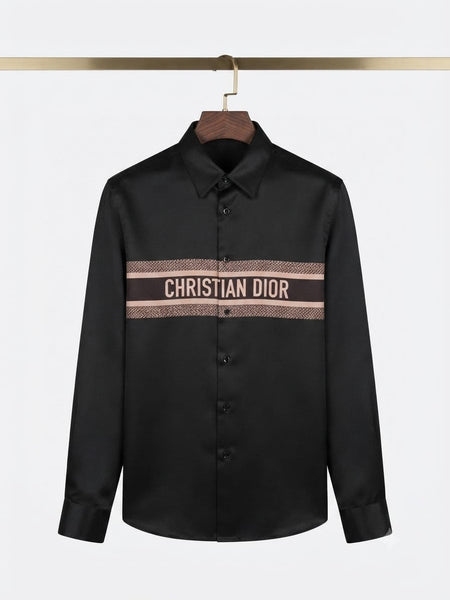 Men Luxury Black Designer Formal Shirt | Premium Full Sleeve Button Down Shirt