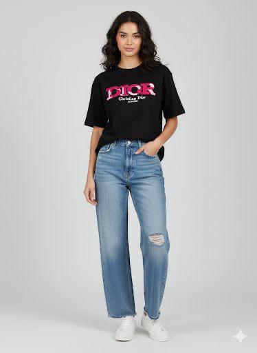 Women Premium Graphic Print Crew Neck T-Shirt – Soft Casual Half Sleeve Tee