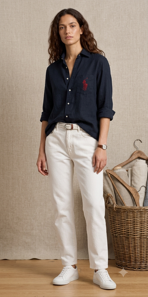 Women Premium Linen Blend Button-Down Shirt – Casual Long Sleeve Pocket Shirt (Pastel Yellow)