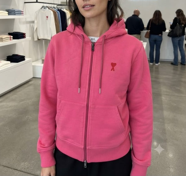 Luxury Women Full-Zip Hoodie – Premium Pink Edition