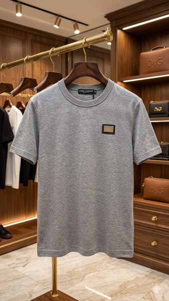 Men Heather Grey Premium Crew Neck T-Shirt | Regular Fit Casual Half Sleeve Tee