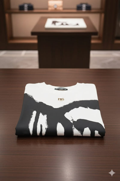 Premium White Graphic T-Shirt for Men – Oversized Casual Streetwear Tee