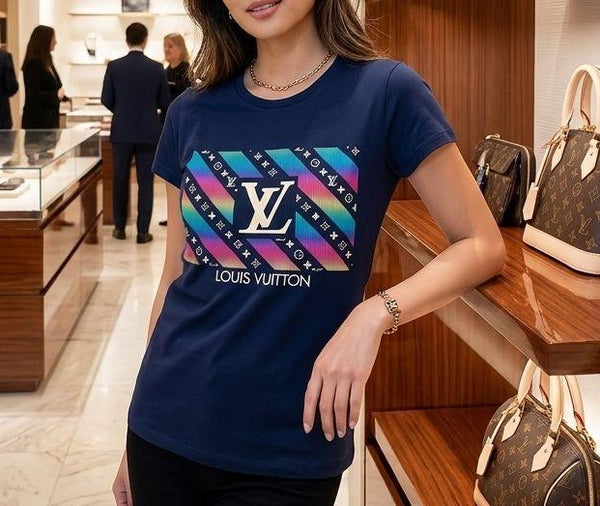 Men Navy Blue Graphic T-Shirt – Premium Casual Crew Neck Tee