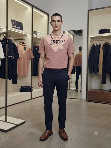 Men Dusty Pink Premium Polo T-Shirt | Regular Fit Collared Half Sleeve Polo