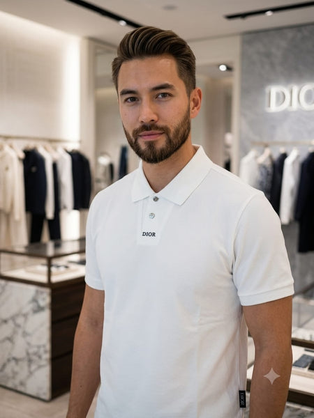 Men White Classic Polo T-Shirt – Short Sleeve Collared Casual Shirt
