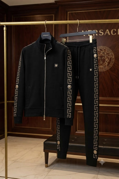 Black Track Suit Set – Stylish Sporty Casual Wear