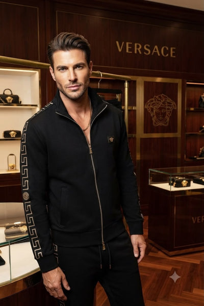 Black Track Suit Set – Stylish Sporty Casual Wear