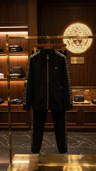 Black Track Suit Set – Stylish Sporty Casual Wear
