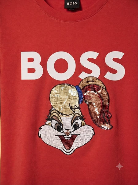 Women’s Red Branded  Graphic Print Round Neck T-Shirt