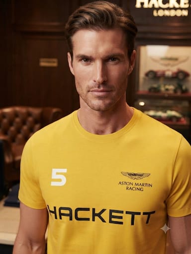 Men’s Yellow Racing T-Shirt – Premium Motorsport Style