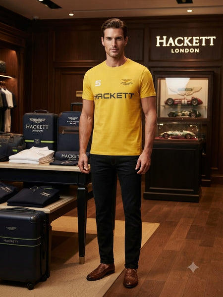 Men’s Yellow Racing T-Shirt – Premium Motorsport Style