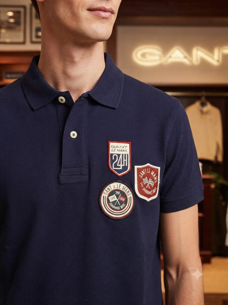 Men’s Navy Blue Polo T-Shirt – Classic Preppy Casual Style