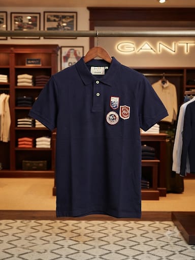 Men’s Navy Blue Polo T-Shirt – Classic Preppy Casual Style
