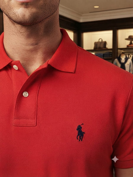 Men’s Red Polo T-Shirt – Classic Premium Casual Style