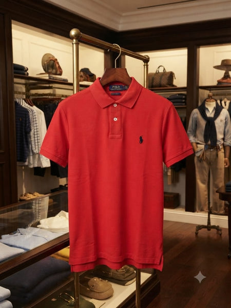 Men’s Red Polo T-Shirt – Classic Premium Casual Style