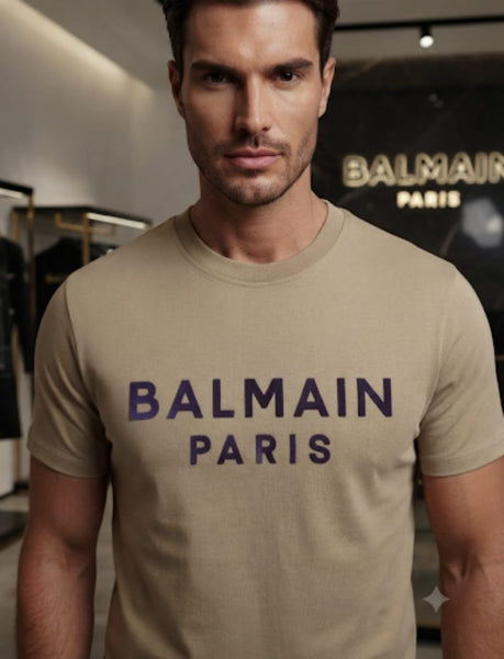 Men’s Beige Branded T-Shirt – Premium Casual Style